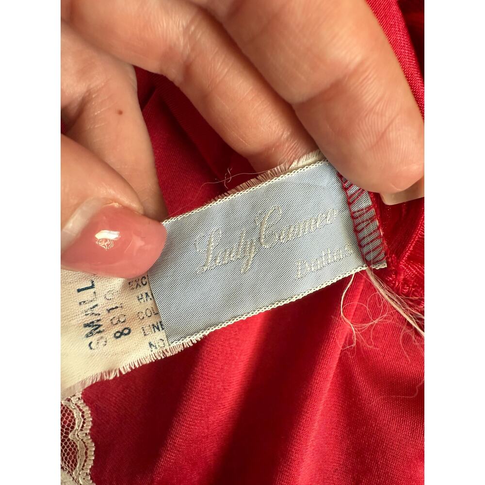 70's 80's vintage romantic ruffled lace teddy hi cut lingerie one piece SMALL - Picture 7 of 8